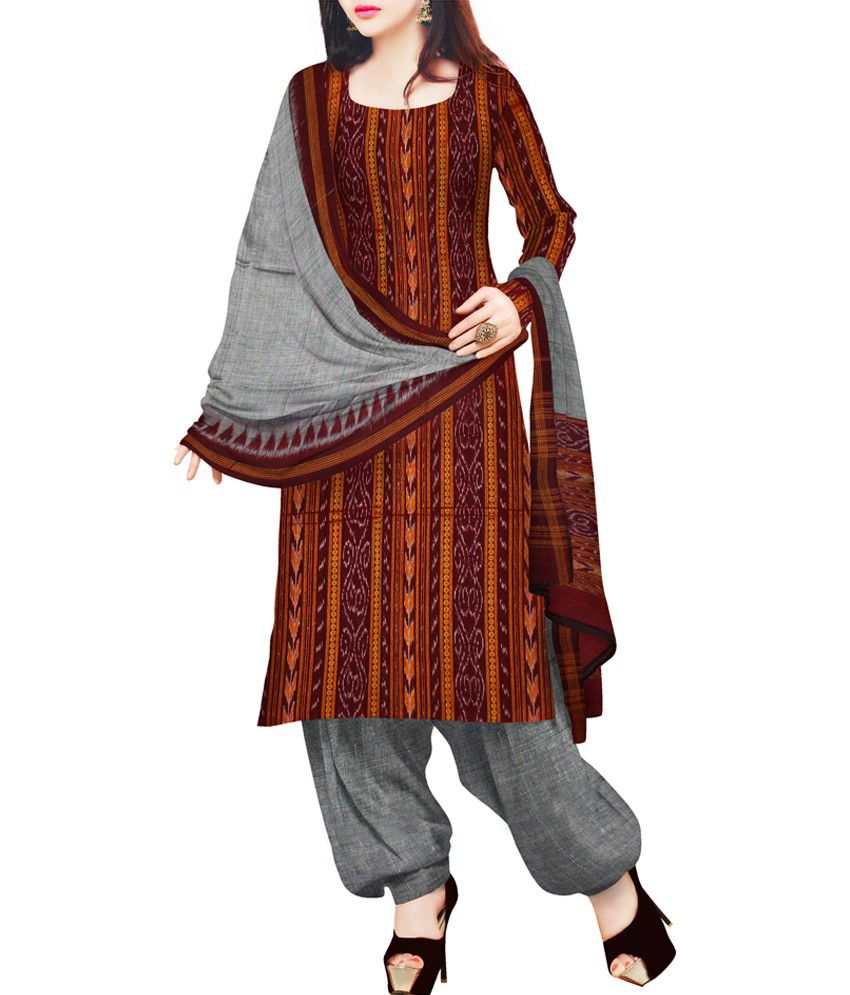 sambalpuri designer dress 102321 Sambalpuri Dress Material With Dupatta