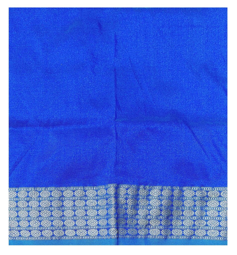 Sambalpurisilk blouse piece, Light blue, 80cms