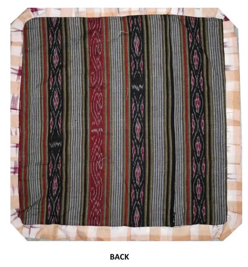 OdiKala Sambalpuri Ikat handwoven Cushion cover - Set of Three-Cushion Cover-OdiKala-OdiKala