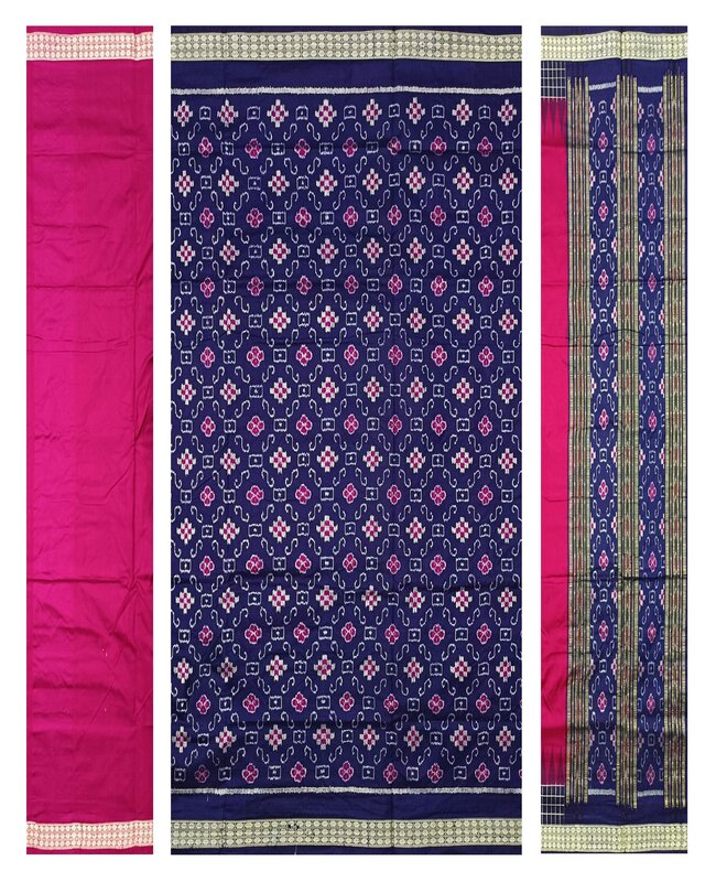 Pasapalli design Sambalpuri silk dress material set