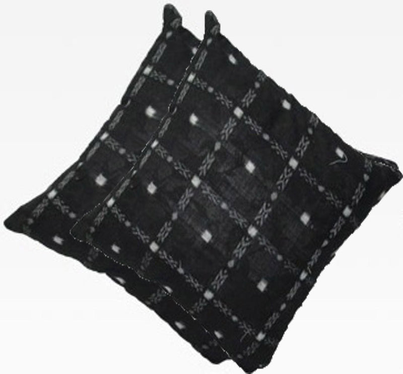 OdiKala Sambalpuri Cushion cover in Black color - Set of Two-Cushion Cover-OdiKala-OdiKala