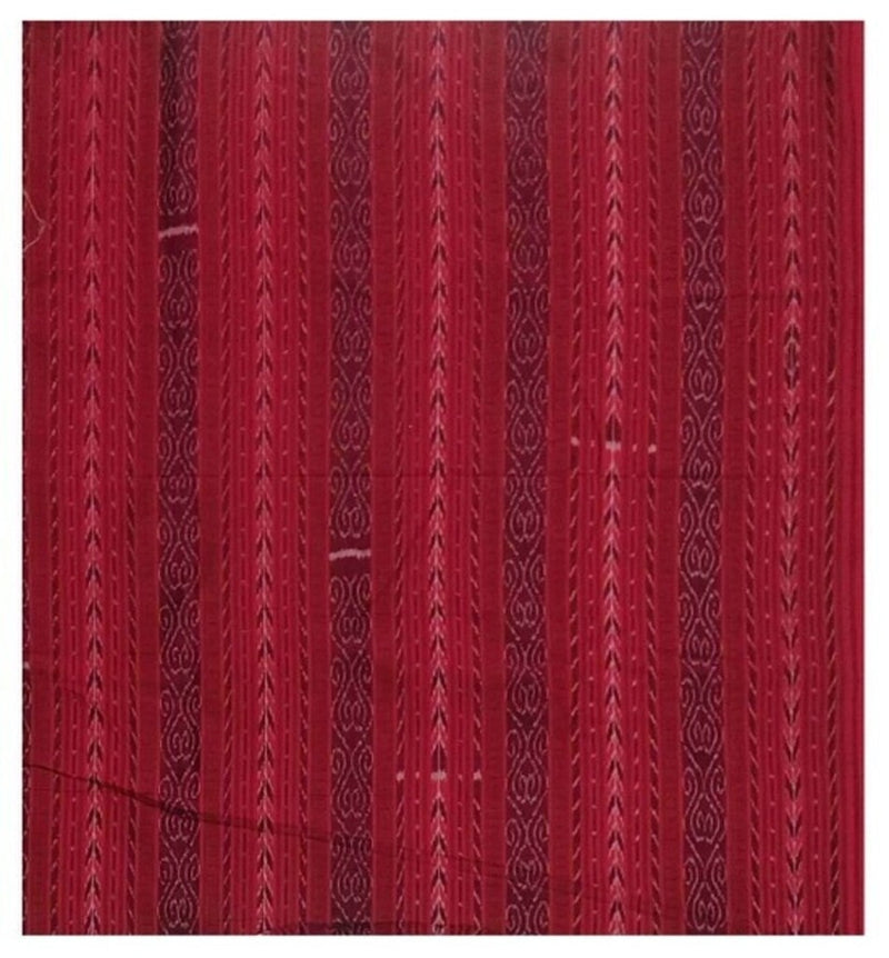 Sambalpuri Cotton Blouse Piece, Red color, 85cms