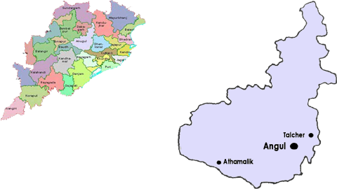 Angul Block Map Angul