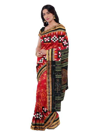 Sambalpuri cotton saree with blouse piece