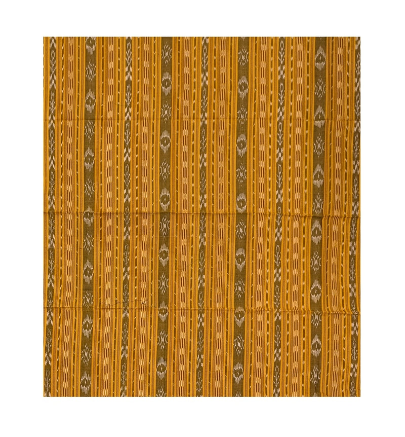 Sambalpuri ikat cotton Blouse piece, Yellow color, 78cms