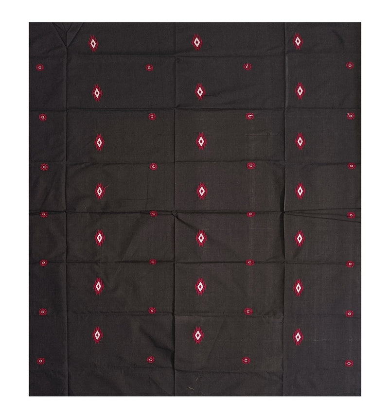 Bomkai Cotton blouse piece. 1 mtr, black color