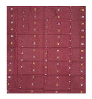 Bomkai cotton blouse piece. Deep Maroon color, 90 cms