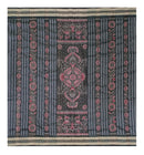 Sambalpuri Silk Blouse Piece, 1 Meter, Black color with flower design