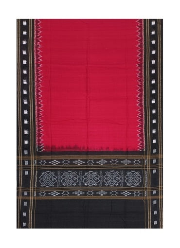 Beautiful Handloom Cotton Dupatta, Red and Black colors combination