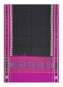 Beautiful Handloom Cotton Dupatta, Black and magenta colors combination
