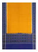Sambalpuri cotton Dupatta, Yellow and blue colors combination