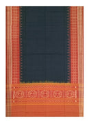 Beautiful Handloom Cotton Dupatta, Black and Rust colors combination