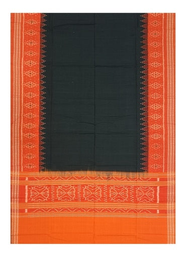 Sambalpuri cotton Dupatta, Black and Orange colors combination