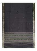 Beautiful Sambalpuri Handloom Cotton Dupatta, Black and Mehendi green colors combination