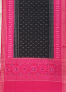 Sambalpuri cotton dupatta, Black Pink Combination