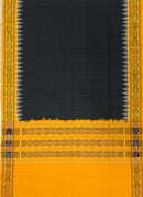 Sambalpuri cotton Dupatta, Black Yellow