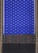 Sambalpuri cotton dupatta, Blue Black