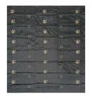 Bomkai silk blouse piece. Doll design, 1.17 mtr, Color - Black