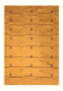 Doll design Bomkai silk dress material, 2.4 mtr, Mustard yellow base