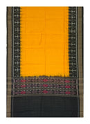 Sambalpuri cotton Dupatta, Yellow and black colors combination