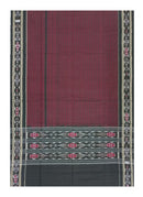 Sambalpuri Cotton Dupatta (Black and maroon)