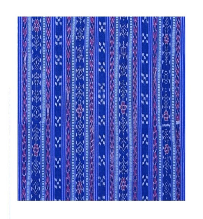 Sambalpuri cotton Blouse piece, Blue. 1.1 mtr