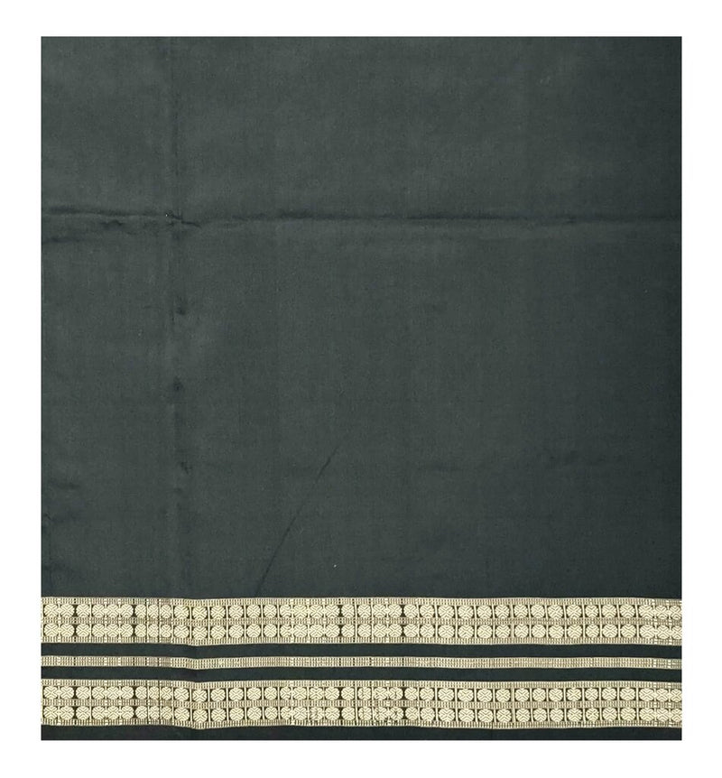 Sambalpuri Silk Blouse Piece, 1.2 Meter, Black Color