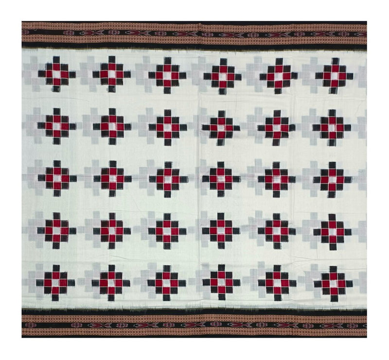 pasapali design Sambalpuri cotton saree