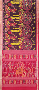 Collection Mahua Flower design sambalpuri silk saree with blouse piece