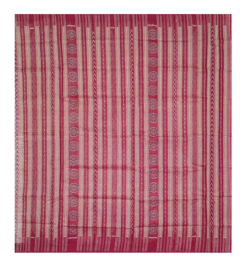 Sambalpuri Tusser Silk Phodakumbha boarder saree with blouse piece