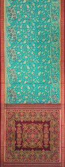 Beautiful and exclusive Sea creature and elephant design premium sambalpuri cotton saree with bloouse piece