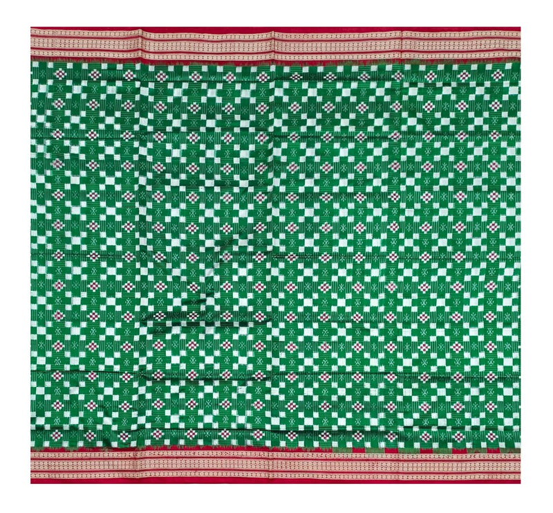 Pasapali design Sambalpuri silk saree with blouse piece