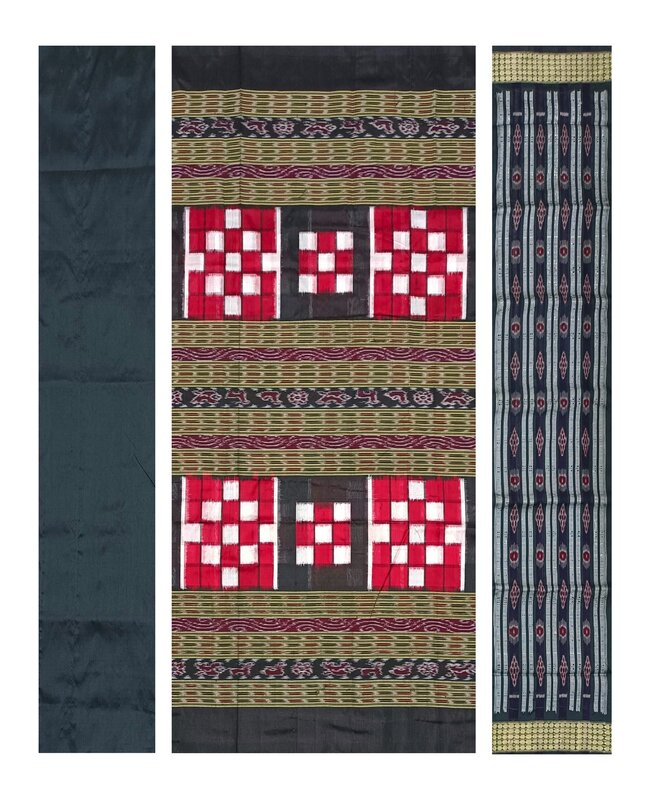 Bichitrapuri design Sambalpuri silk dress material set
