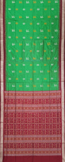 Aradhana and kalash motifs Bomkai Silk Saree with Blouse piece