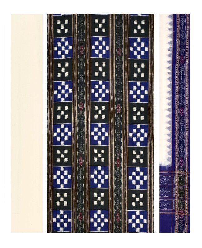 Pasapali design sambalpuri cotton dress material set