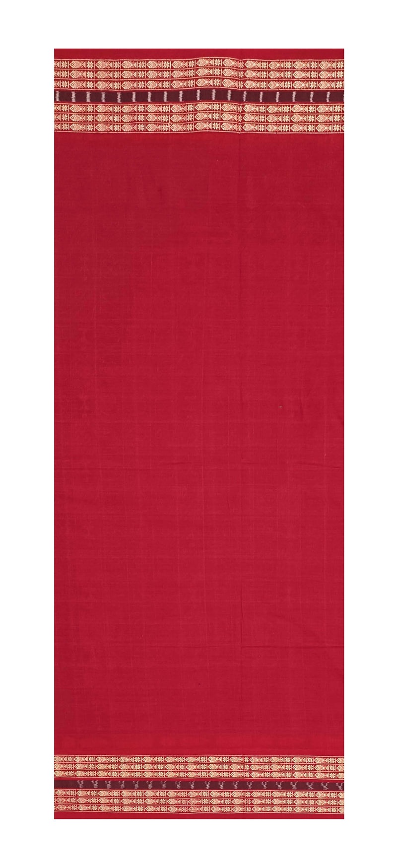 Exquisite Oriya letters design Sambalpuri cotton saree with blouse piece