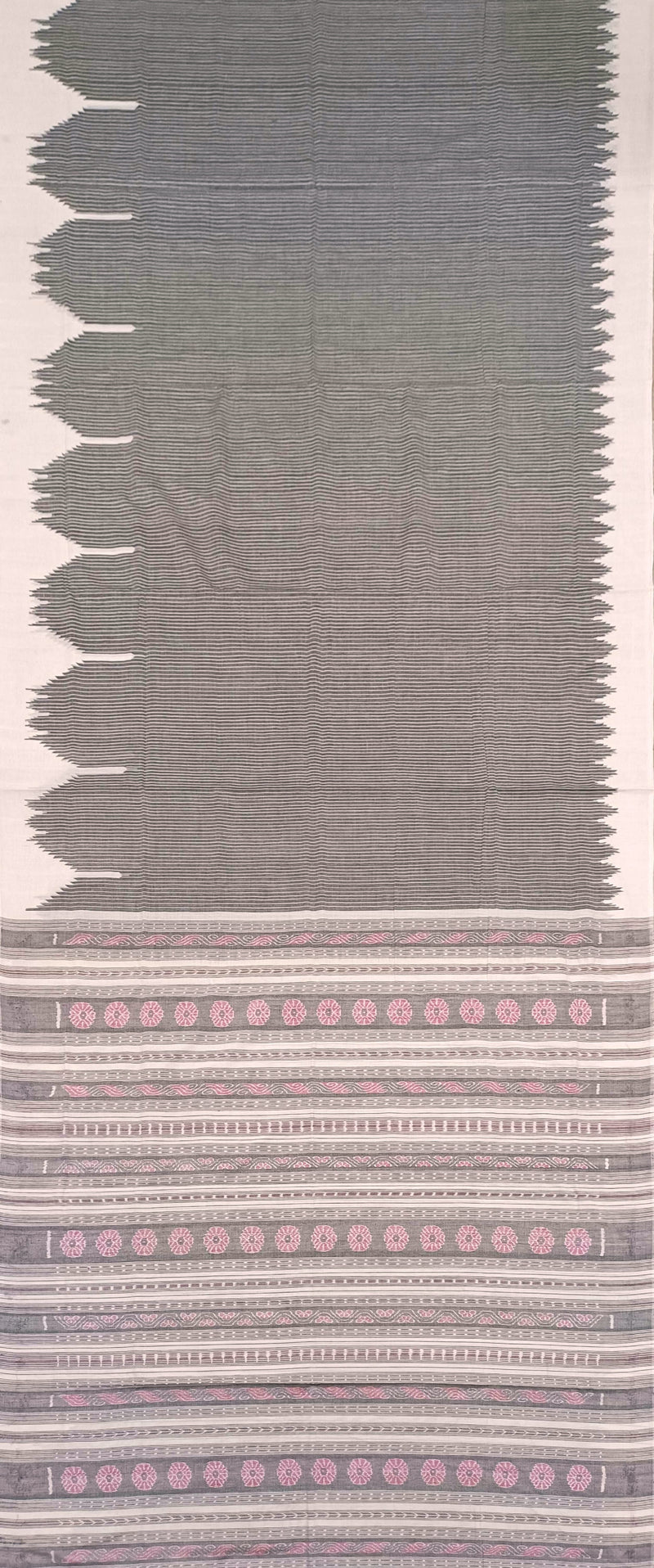 Fodakumbha boarder design Sambalpuri cotton saree with blouse piece