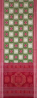 Beautiful Pasapali and Tree design Sambalpuri cotton saree with blouse piece