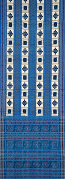 Beautiful Pasapali design Sambalpuri cotton saree with blouse piece