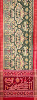 Ayodhya Ram temple design exclusive sambalpuri cotton saree with blouse piece