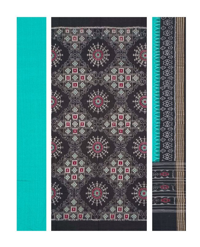 Chakra bandha design Sambalpuri cotton dress material set