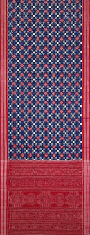 Beautiful Pasapali design Sambalpuri cotton saree with blouse piece