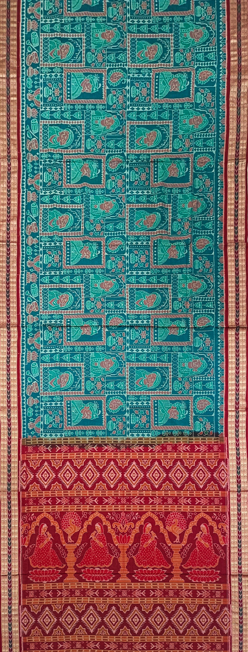 Exclusive Raja rani design Premium sambalpuri cotton saree with blouse