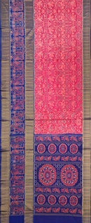 Birds design sambalpuri cotton saree with blouse piece