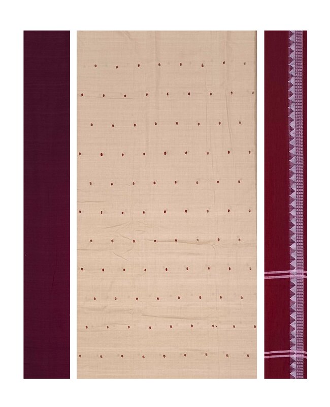 Unstitiched bomkai cotton dress material set(Suitable for Odisha govt High School teachers uniform)