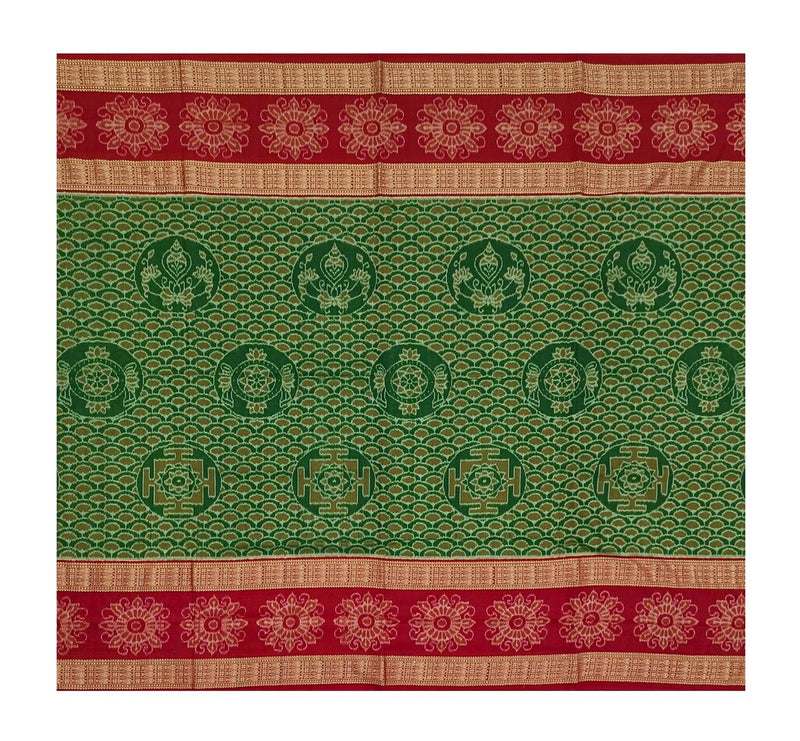 Yantra Jhoti(Rangoli) design SAMBALPURI cotton saree with blouse piece