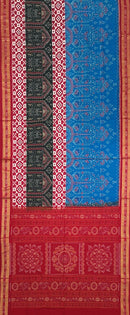 Exquisite Terracotta design Sambalpuri cotton saree with blouse piece