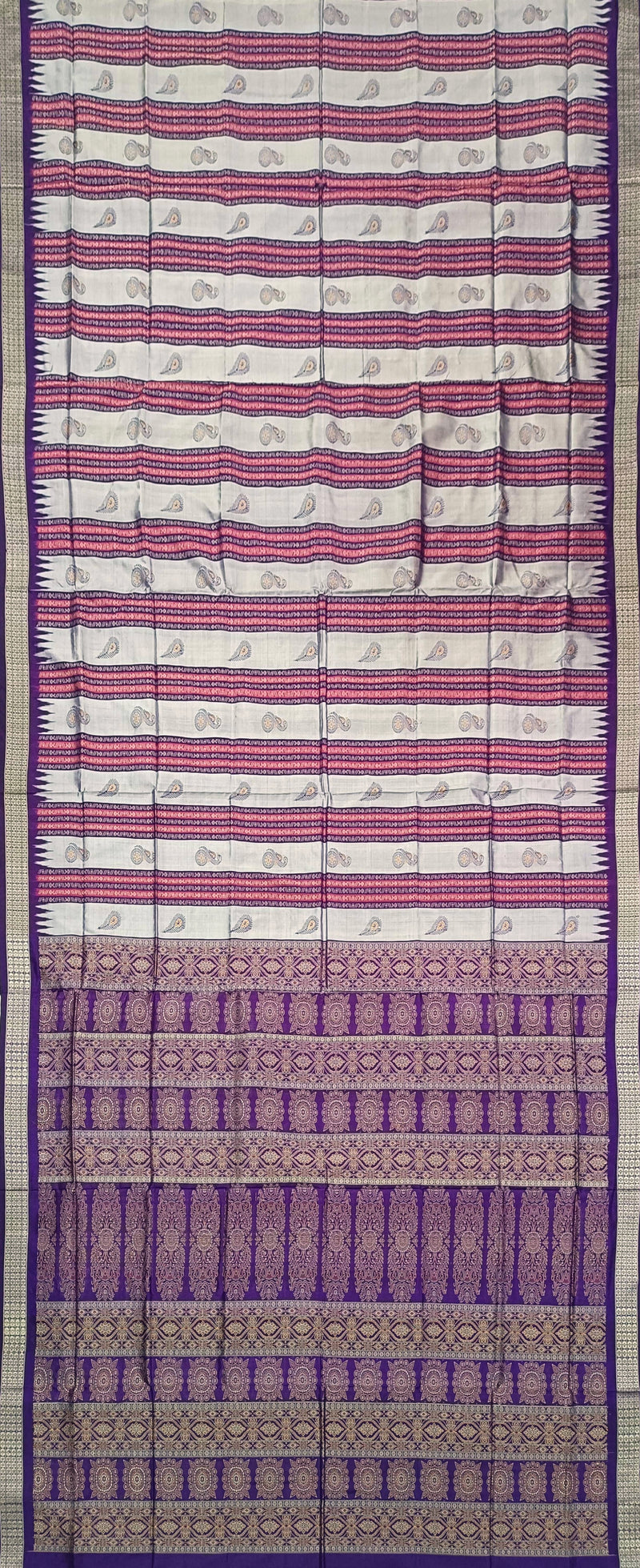 Bomkai silk saree with blouse piece