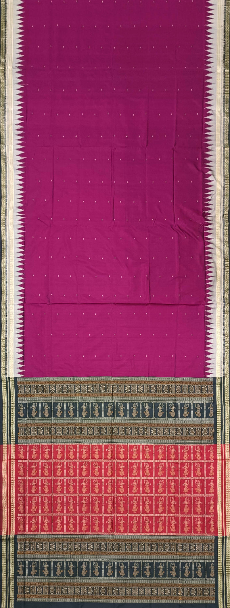 Bomkai silk saree with blouse piece
