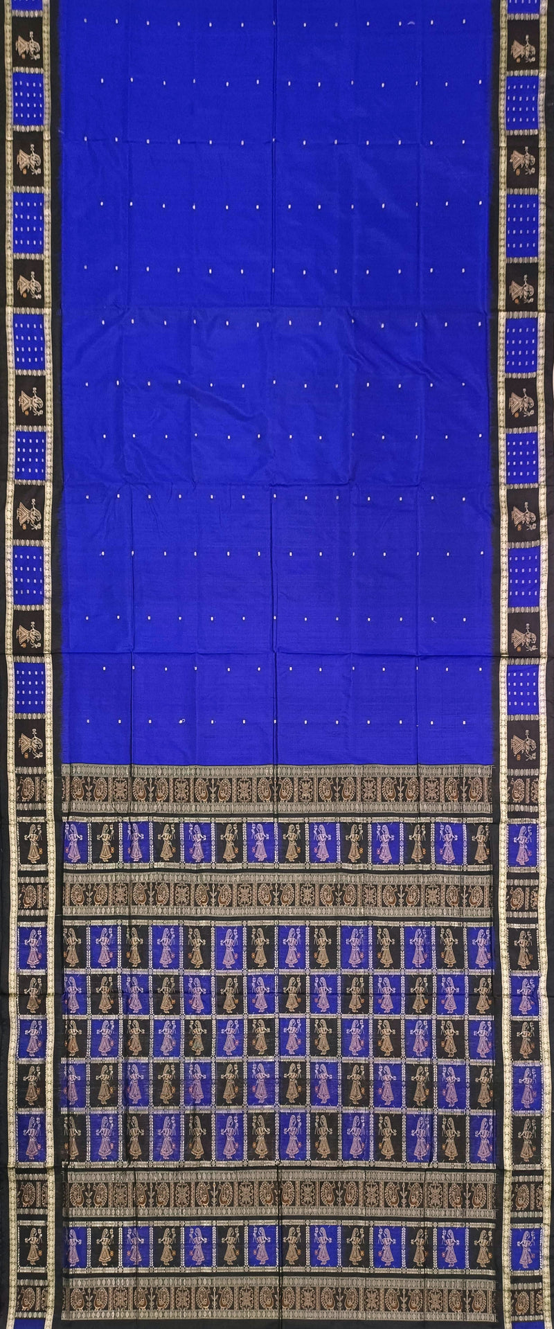 Doll design boarder Bomkai silk saree with blouse piece